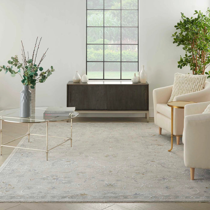 Ariana Light Grey Blossoms Area Rug