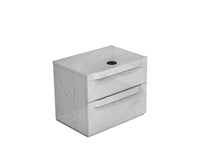 Nahlia White Carrara Finish Nightstand