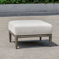 Clara White & Grey Outdoor Ottoman