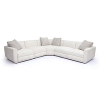 Arabella 105.5" Cream Performance Chenille Modular L-Sectional