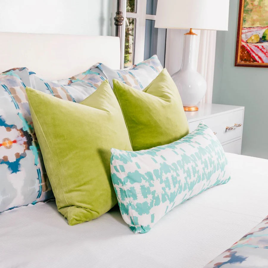 Serenity Green Velvet Pillow (3 Sizes Available)