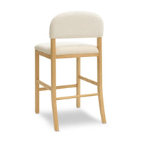 Calla Cream Performance Velvet & Boucle Counter Stool
