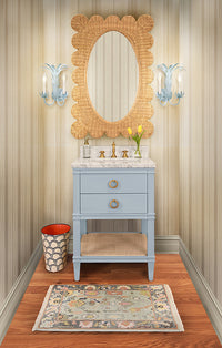 Harbor Scalloped Woven Rattan Mirror