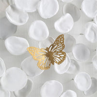 Amalea Linen Petals & Brass Butterflies Wall Art