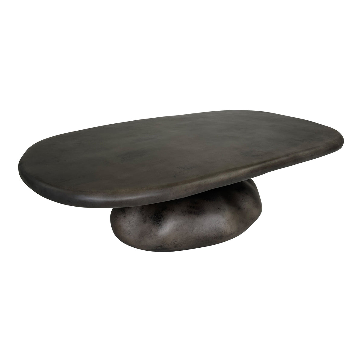 Daisey 53" Modern Grey Oval Pedestal Coffee Table