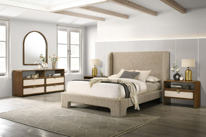 Mirabelle Modern Beige Bed