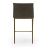 Aarya Grey & Brass Counter Stool