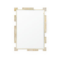 Richelle Rock Large Crystal & Polished Brass Mirror