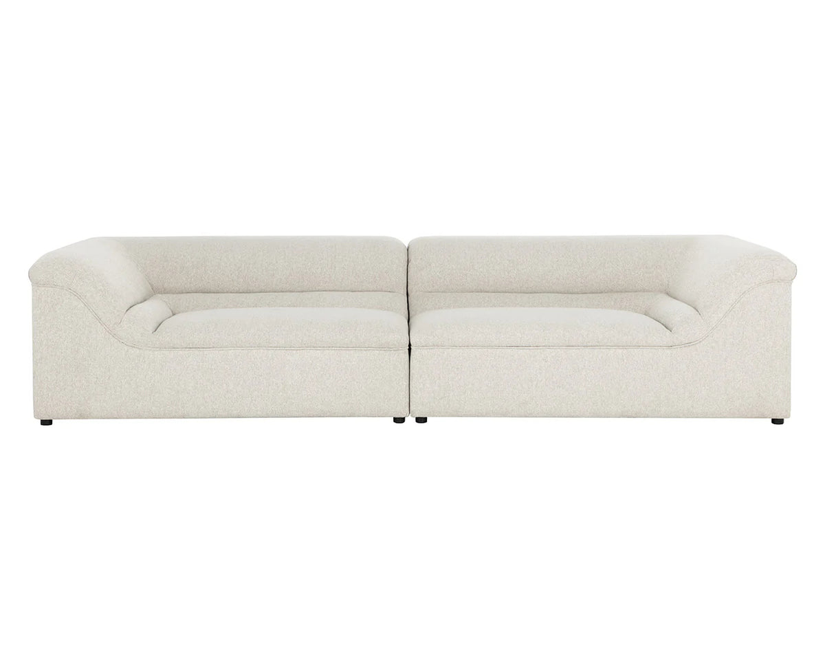 Gladys 127.5" Dove Cream Sofa