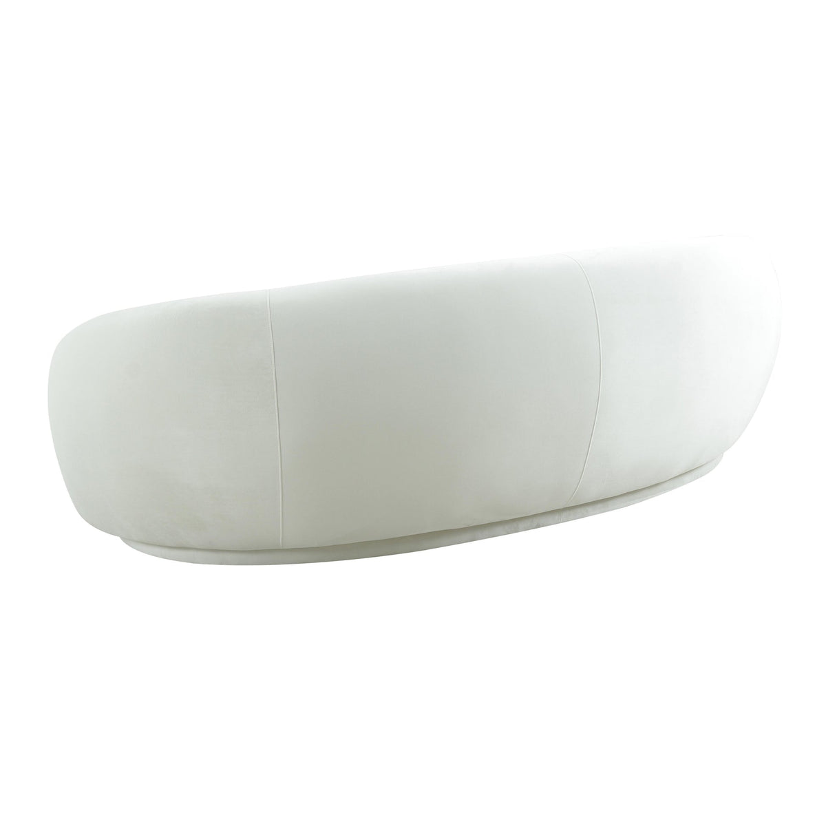 Coty 89.7" Plush Cream Velvet Sofa