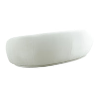 Coty 89.7" Plush Cream Velvet Sofa