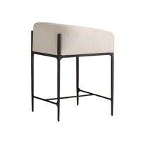 Osbourne Performance Oxford White & Hammered Iron Counter Stool (Set of 2)