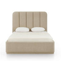 Penelope Tan Chenille Bed (2 Sizes Available)
