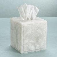 Côte d'Azur Alabaster Tissue Box - Set of 2