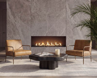 Bellona 43" Black Solid Acacia Wood Coffee Table