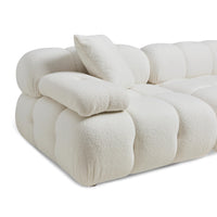Vogue 118" Cream Performance Vegan Shearling Modular Sofa
