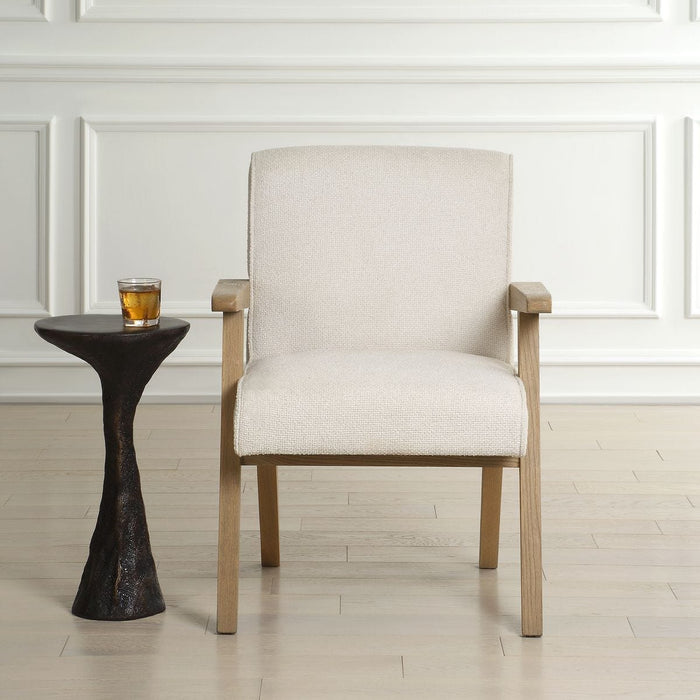 Marigold Snow & Oak Dining Arm Chair