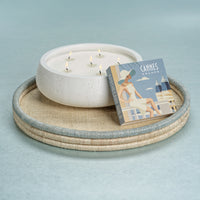 Côte d'Azur White Concrete Scented Candle/6 Wick-45.5 oz (Set of 4)