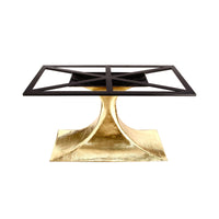 Ruthie 79" Oval Dining Table, Brass With Granite Top