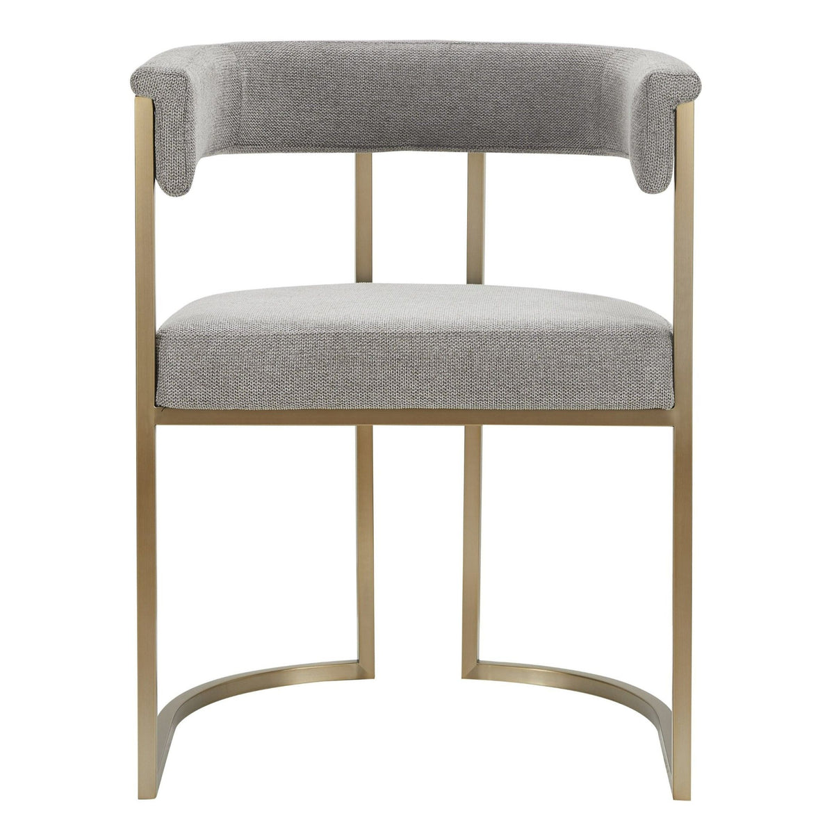 Jasmine Modern Grey Fabric & Gold Dining Chair
