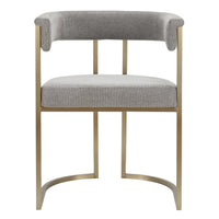 Jasmine Modern Grey Fabric & Gold Dining Chair