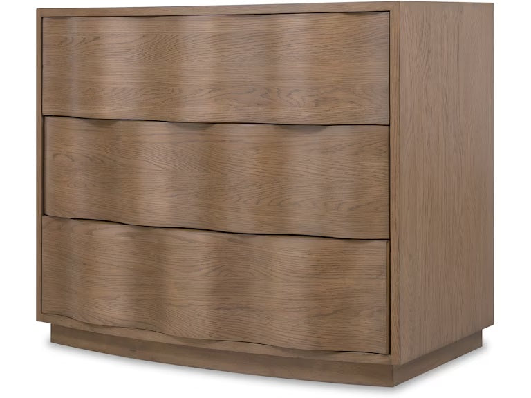 Magnus Neutral Wave Two-Drawer Nightstand