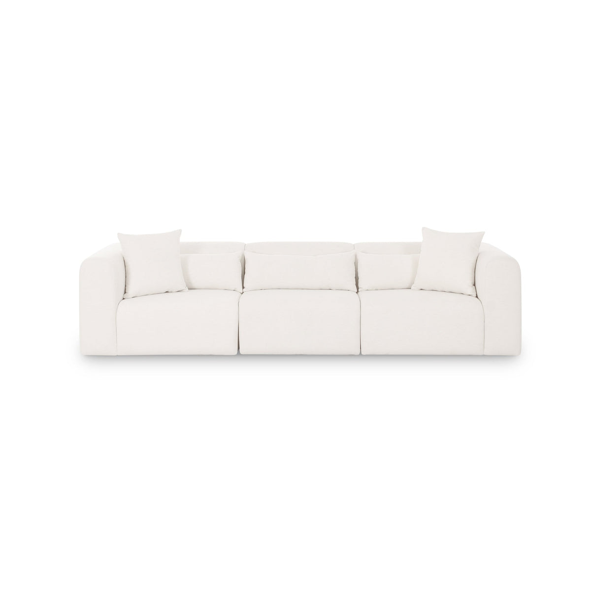 Tereasa  118" Cream Performance Chenille Modular Sofa