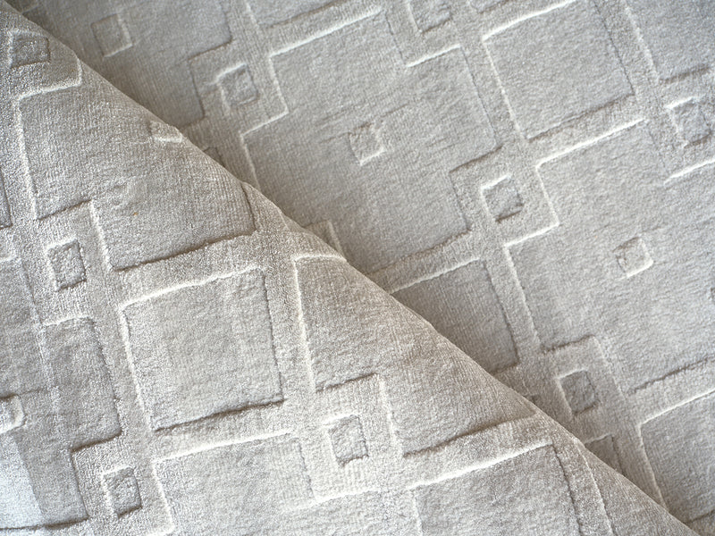 Ramo Modern Light Silver Patterned Area Rug - Elegance Collection