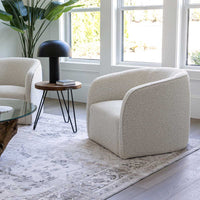Vinita Cream Boucle Accent Chair