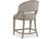 Banks Linen Barrel Back Counter Stool