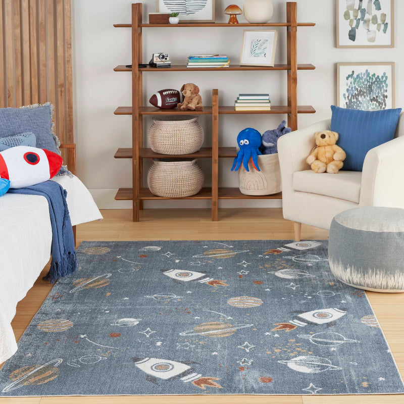 Rocket Blue Multicolour Area Rug