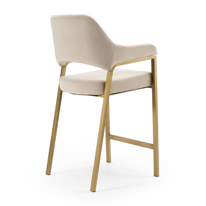 Alice Modern Beige & Gold Counter Stool
