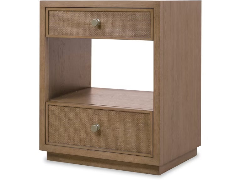 Magnus Neutral Two-Drawer Nightstand