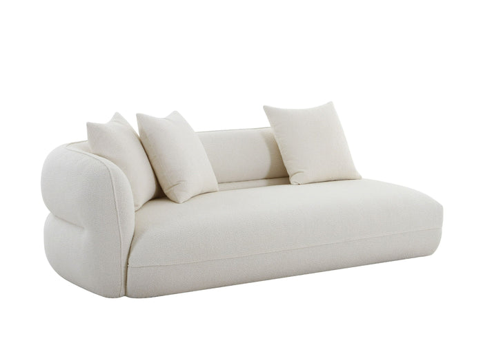 Stratford Modern Off White Fabric  Sectional Sofa