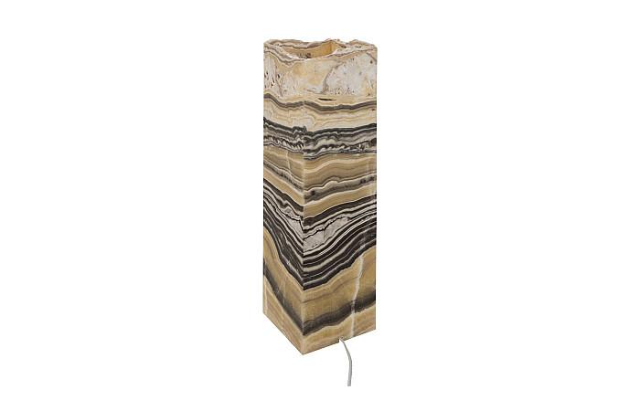 Onyx Zebra Square Pedestal Lamp