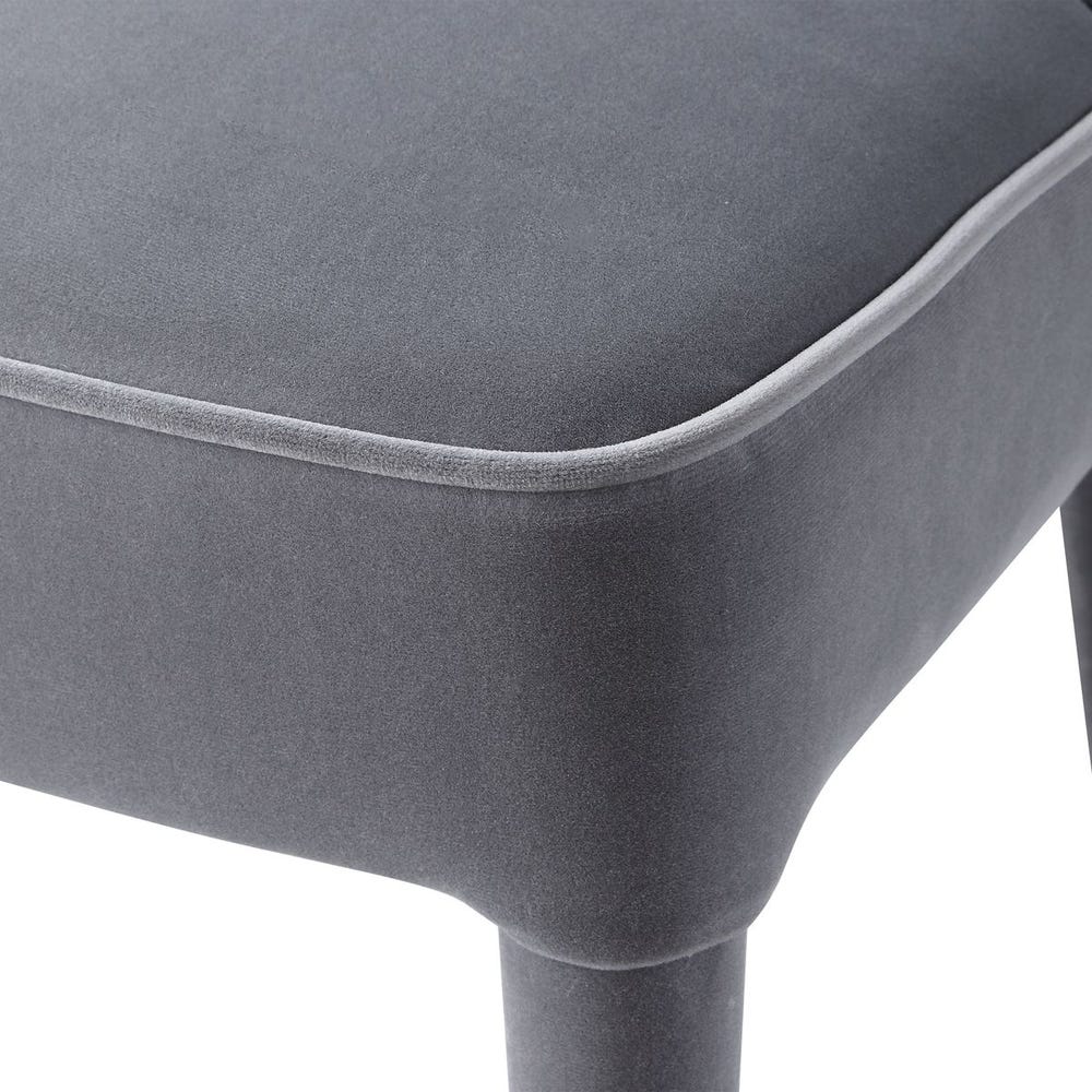 Alexa Grey Velvet Chair (Set of 2)