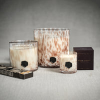 Opal Glass Five-Wick Candle Jar White & Taupe/Rio de Janeiro (Set of 2)