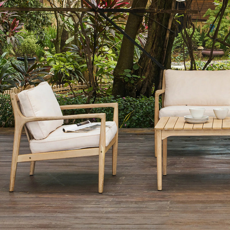 Ellie Outdoor Acacia Accent Chair