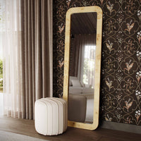 Addison Cream Chenille Ottoman
