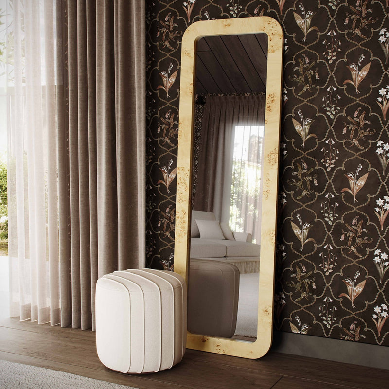 Addison Cream Chenille Ottoman