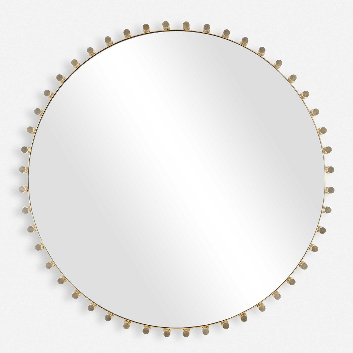 Avelyne 37" Gold Round Mirror