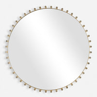 Avelyne 37" Gold Round Mirror