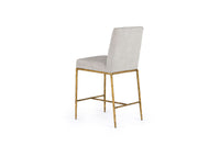 Leslie Modern Off-White & Gold Counter Stool