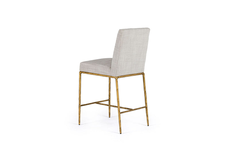Leslie Modern Off-White & Gold Counter Stool
