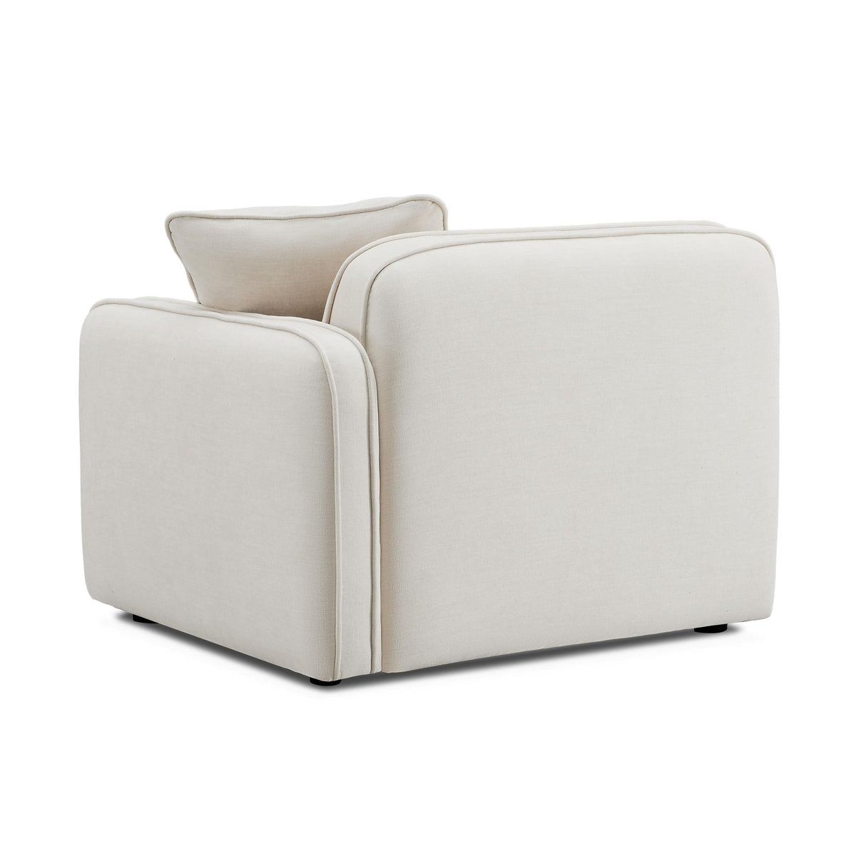 Travie Sand Upcycled Performance Linen RAF Corner Chair