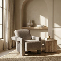 Lyndsay Modern Light Greige Accent Chair