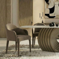Nicolle Modern Brown Upholstered Dining Chair