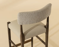 Guardi Oatmeal Fabric & Faux Leather Counter Stool