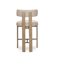 Ophelia Taupe Performance Vegan Leather Counter Stool