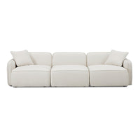 Travie 111.9" Sand Upcycled Perofrmance Linen Modular Sofa